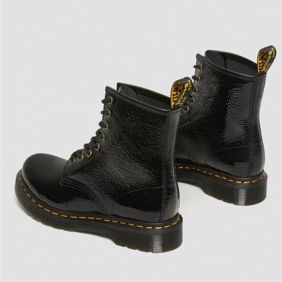 Dr. Martens Distressed 8 Eye Patent Leather Combat 1460 Ankle Boots Womens US 7 - Picture 10 of 11